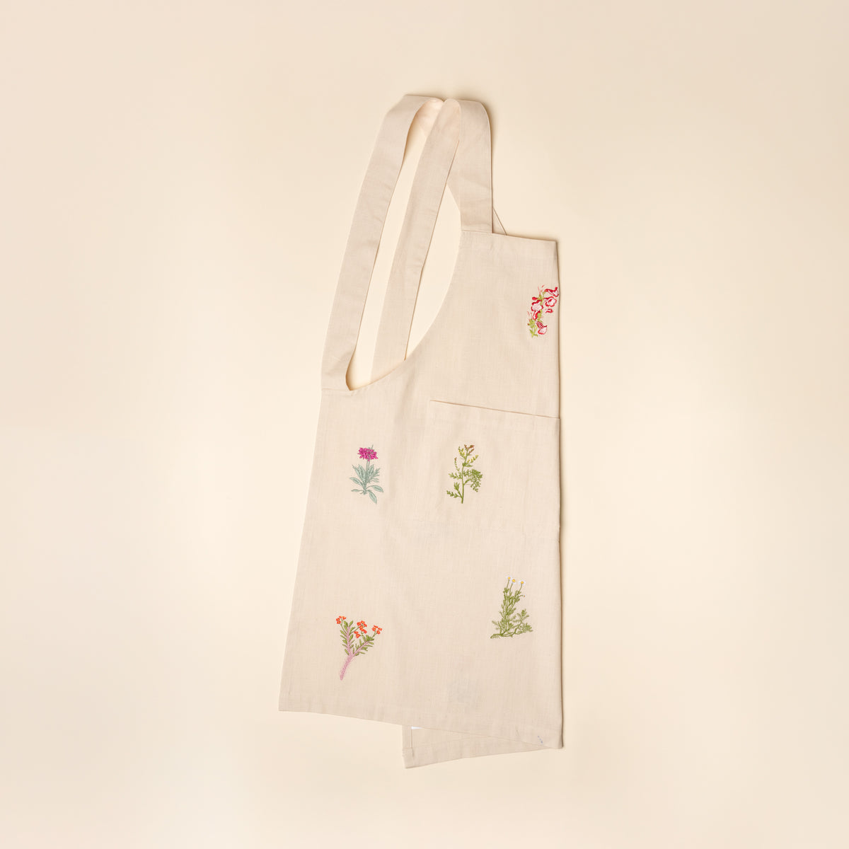 Embroidered Flower Apron