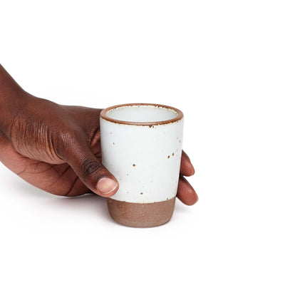 Juice Cup in Eggshell being held