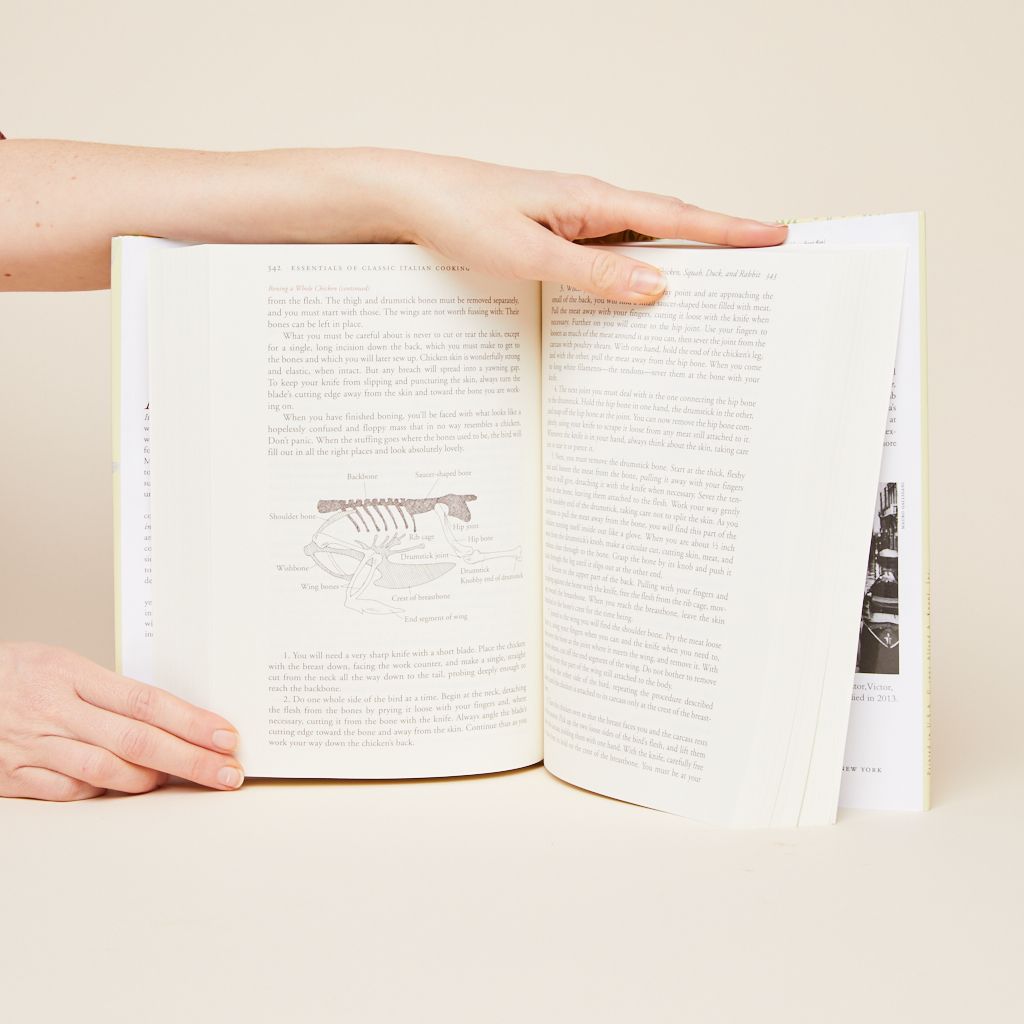 Two pages from the cookbook showing text and an illustration